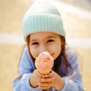 Kid enjoying ice cream