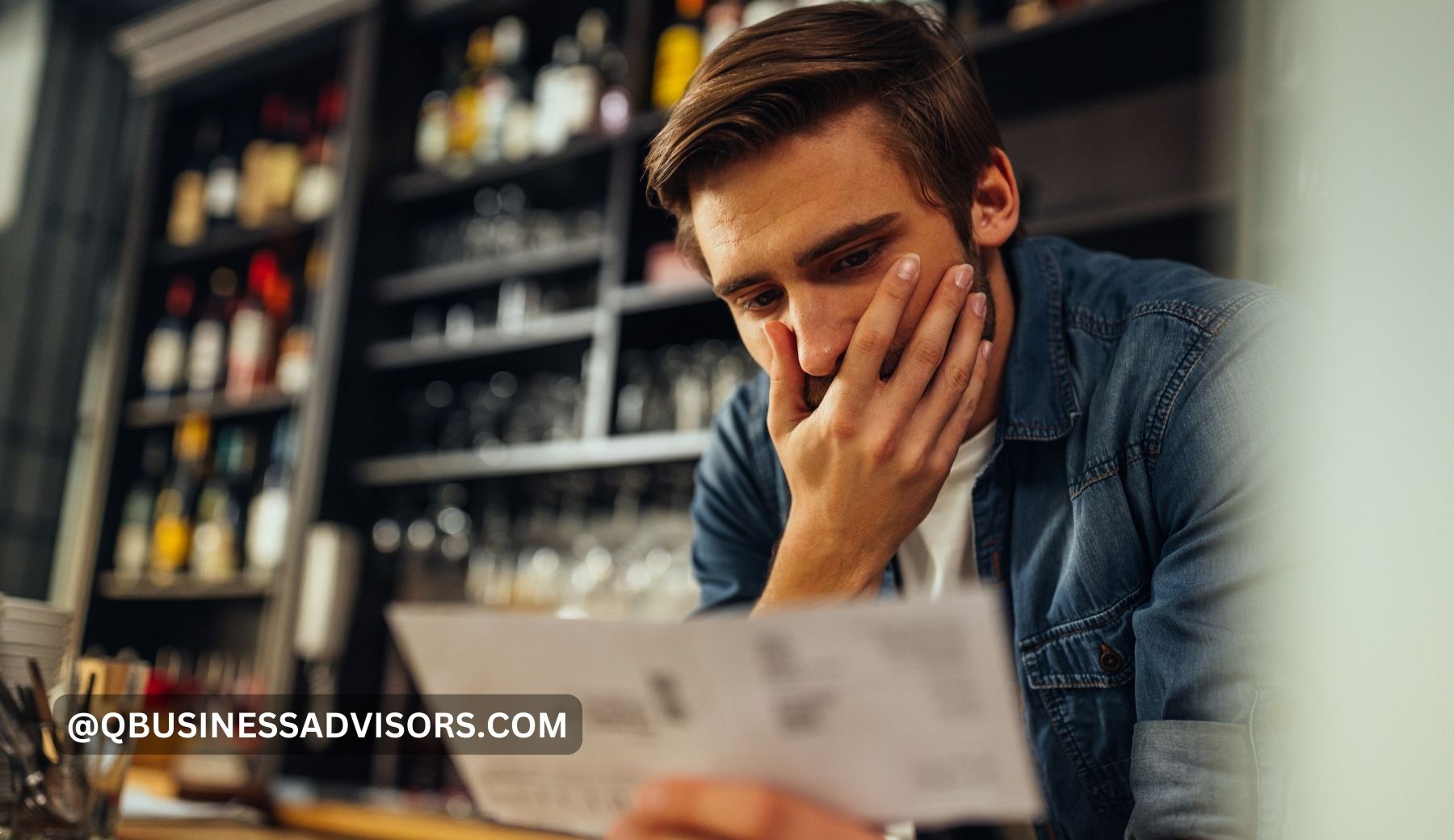 Pensive business owner